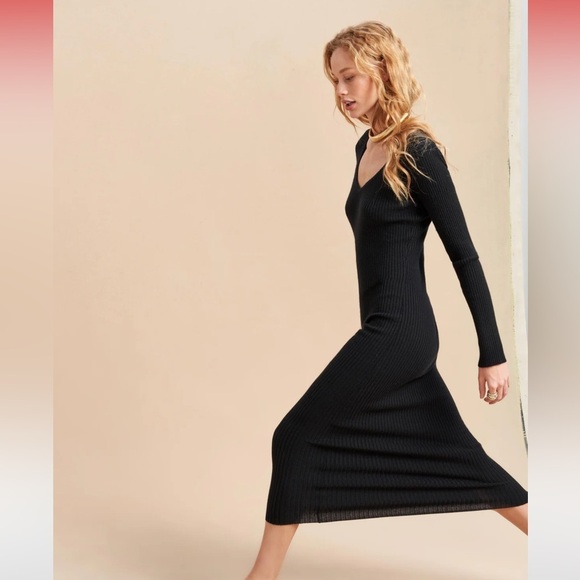 La Ligne Sutton Sweater Dress in black‎ in size XS - Picture 3 of 7